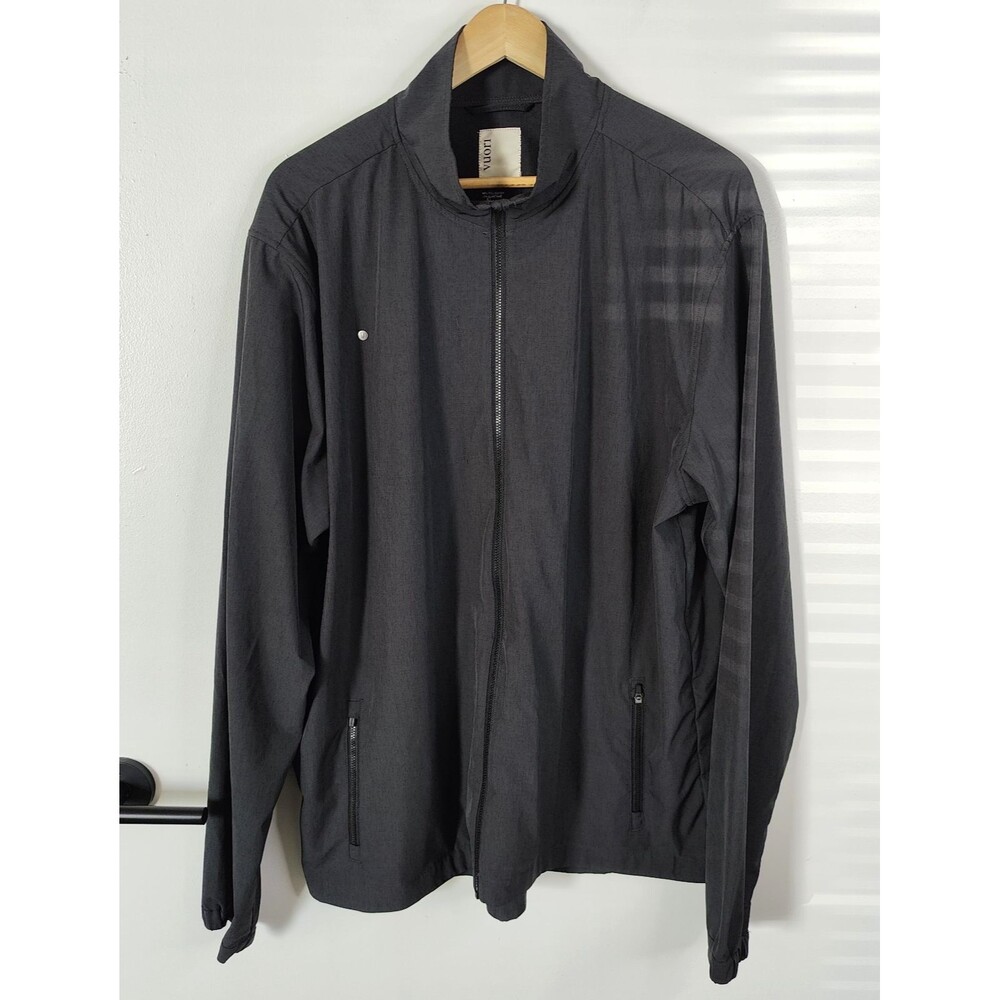 Vuori Mens 2XL Venture Track Gray Full Zip Jacket Lightweight Athletic V536
